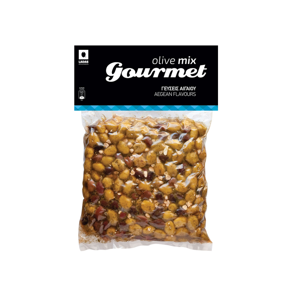 Κοκτέιλ ελιές (Πράσινες & Καλαμών) | Μαριναρισμένες - Γεύσεις Αιγαίου | Vacuum 2.5kg | Olive Mix Gourmet
